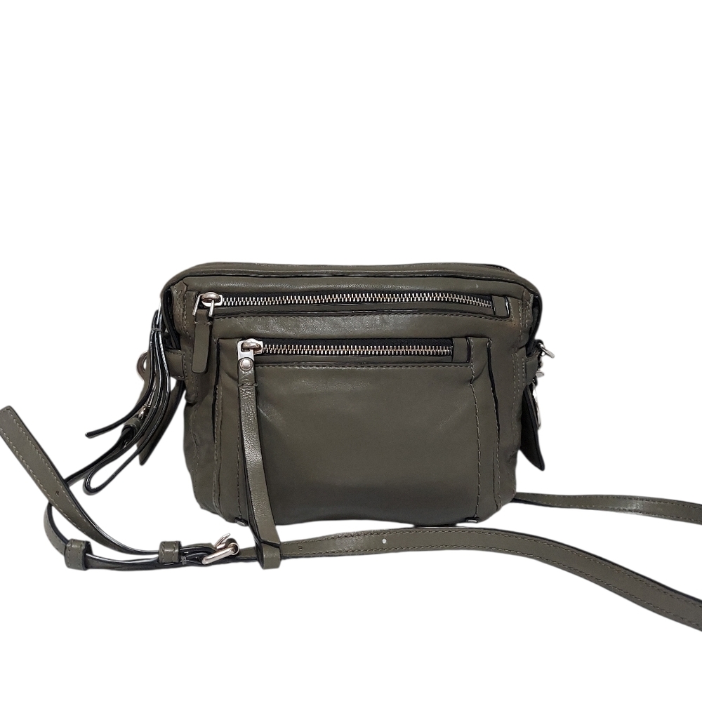 Marc By Marc Jacobs Cube Lamb Leather Messenger Bag In Military Green